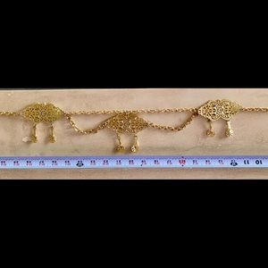 Vintage Gold Medallion Tassel Chain Adjust Belt